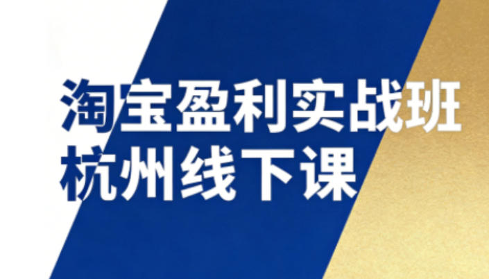 淘宝盈利实战班杭州线下课12月26-28日(音频+字幕)，帮你掌握SOP流程+12门核心技术-网创联盟云网创