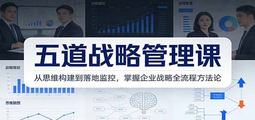 五道战略管理课：从思维构建到落地监控，掌握企业战略全流程方法论-网创联盟云网创