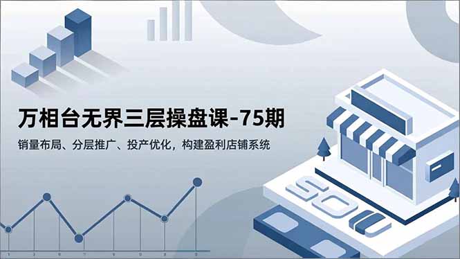万相台无界三层操盘课-75期，销量布局、分层推广、投产优化，构建盈利店铺系统-网创联盟云网创