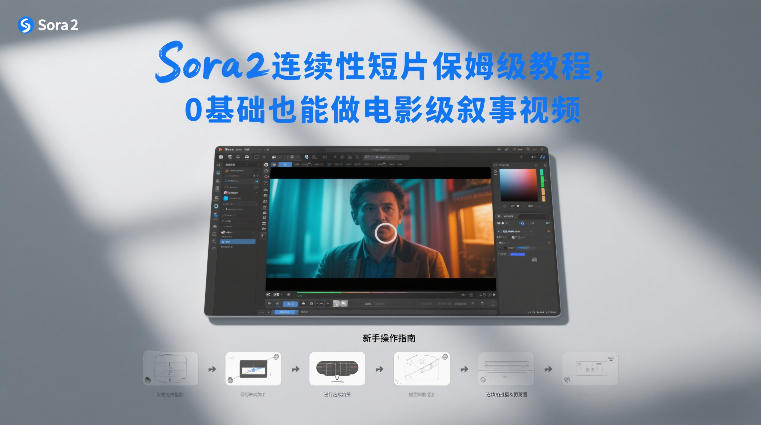 Sora2连续性短片保姆级教程，0基础也能做电影级叙事视频-网创联盟云网创