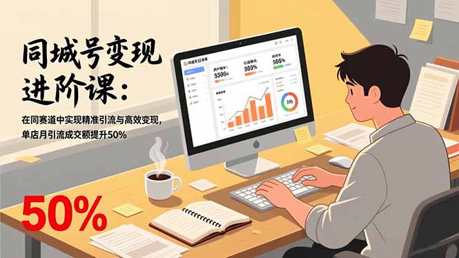 同城号变现进阶课：在同城赛道中实现精准引流与高效变现，单店月引流成交额提升50%-网创联盟云网创