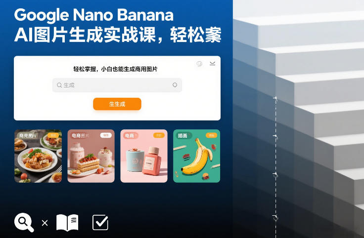 Google Nano Banana AI图片生成实战课，轻松掌握，小白也能生成商用图片-网创联盟云网创