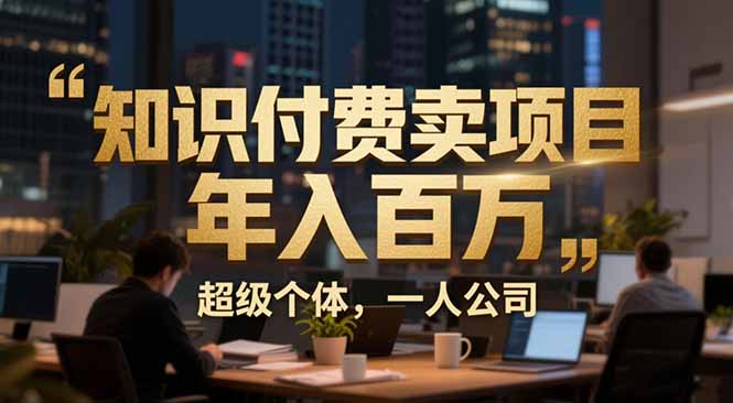 从0到年入百万：超级个体实战心得公开，个人IP×精准引流×成交系统全拆解-网创联盟云网创