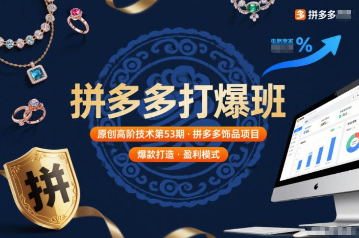 拼多多打爆班原创高阶技术第53期，拼多多饰品项目-网创联盟云网创