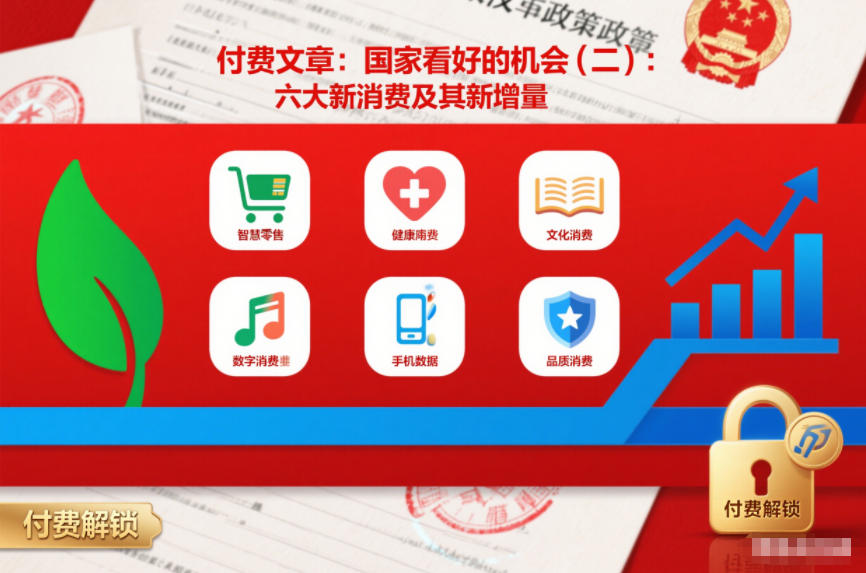 付费文章：国家看好的机会(二)：六大新消费及其新增量-网创联盟云网创