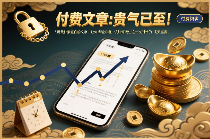 付费文章：贵气已至！用最朴素直白的文字，让你清楚知道，该如何接住这一次时代的泼天富贵-网创联盟云网创