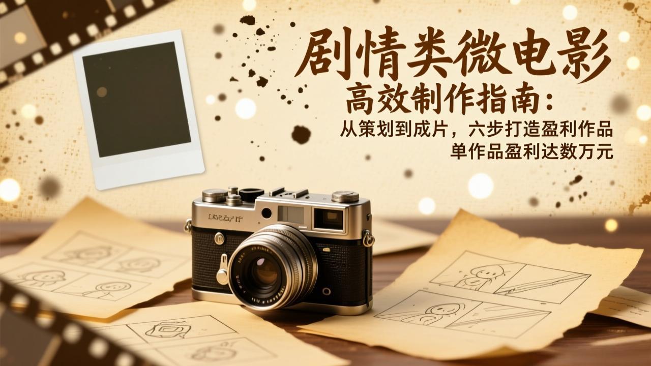 剧情类微电影高效制作指南：从策划到成片，六步打造盈利作品，单作品盈利达数万元-网创联盟云网创