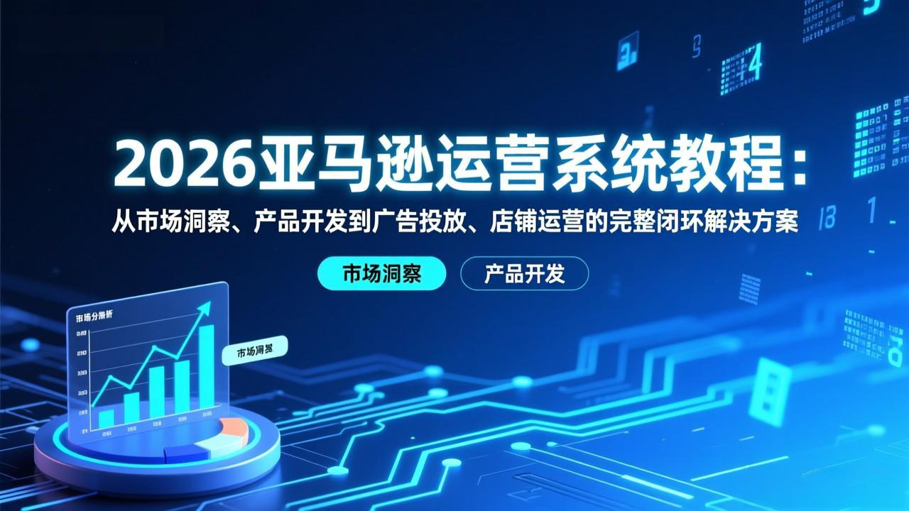 2026亚马逊运营系统教程：从市场洞察、产品开发到广告投放、店铺运营的完整闭环解决方案-网创联盟云网创