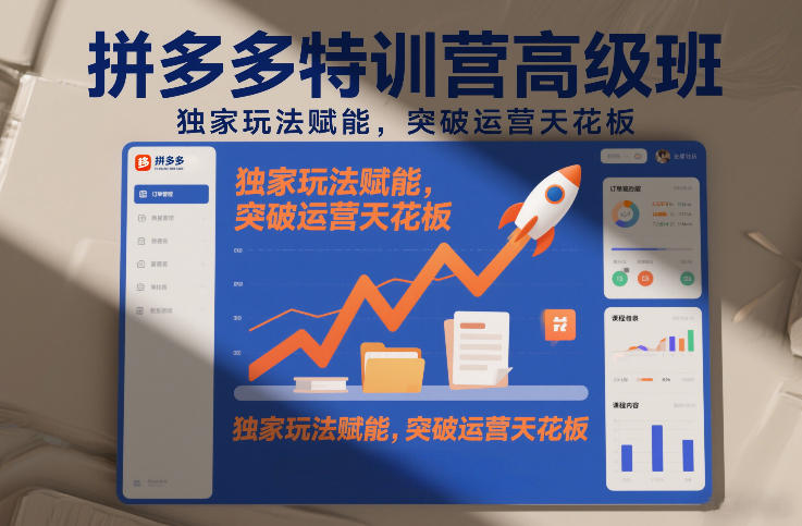 拼多多特训营高阶班，独家玩法赋能，突破运营天花板(更新26年1月)-网创联盟云网创