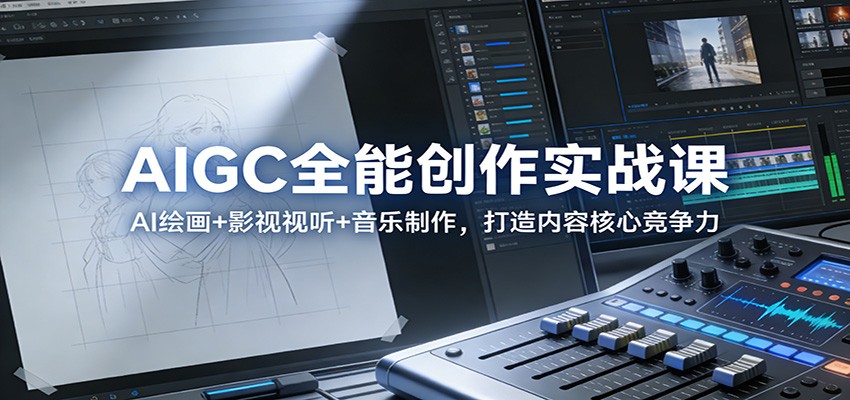 AIGC全能创作实战课：AI绘画+影视视听+音乐制作，打造内容核心竞争力-网创联盟云网创