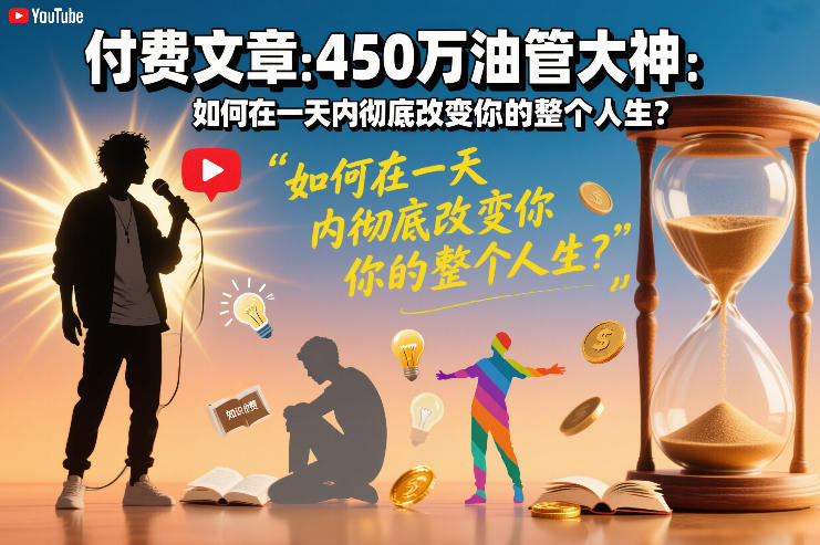 付费文章：450万油管大神：如何在一天内彻底改变你的整个人生？-网创联盟云网创
