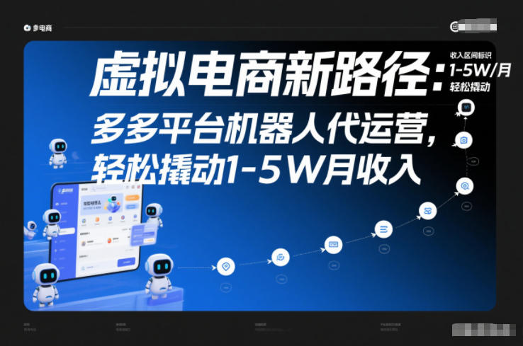 虚拟电商新路径：多多平台机器人代运营，轻松撬动1-5W月收入【揭秘】-网创联盟云网创