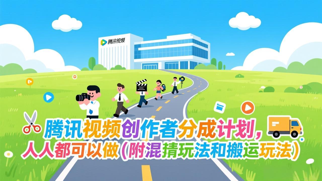 腾讯视频创作者分成计划，人人都可以做(附混剪玩法和搬运玩法-网创联盟云网创