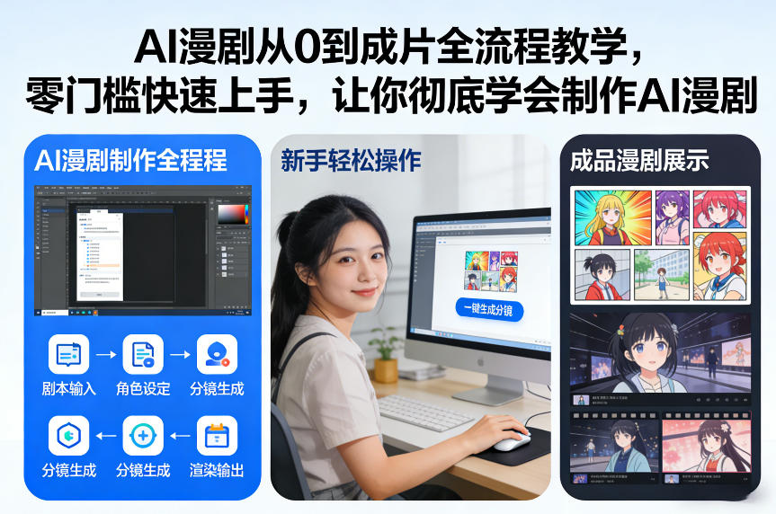 AI漫剧从0到成片全流程教学，零门槛快速上手，让你彻底学会制作AI漫剧【保姆级教程】-网创联盟云网创