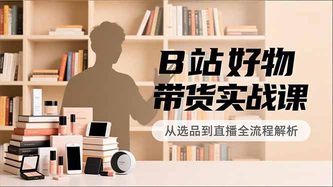 B站好物带货实战课，账号定位、选品拍摄、运营变现，全流程教学，实现UP主月入过万-网创联盟云网创