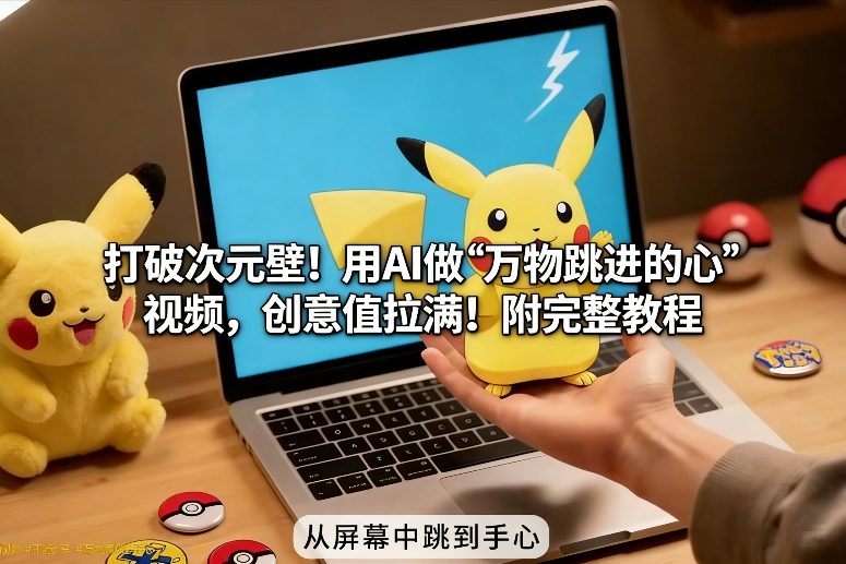 打破次元壁！用AI做【万物跳进手心】视频，创意值拉满！附完整教程-网创联盟云网创