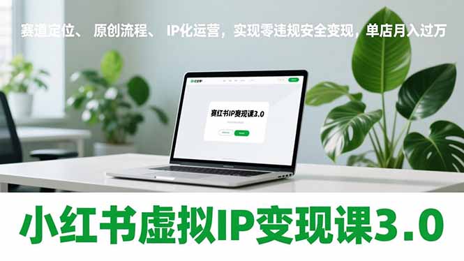 小红书虚拟IP变现课3.0，赛道定位、原创流程、IP化运营，实现零违规安全变现，单店月入过万-网创联盟云网创