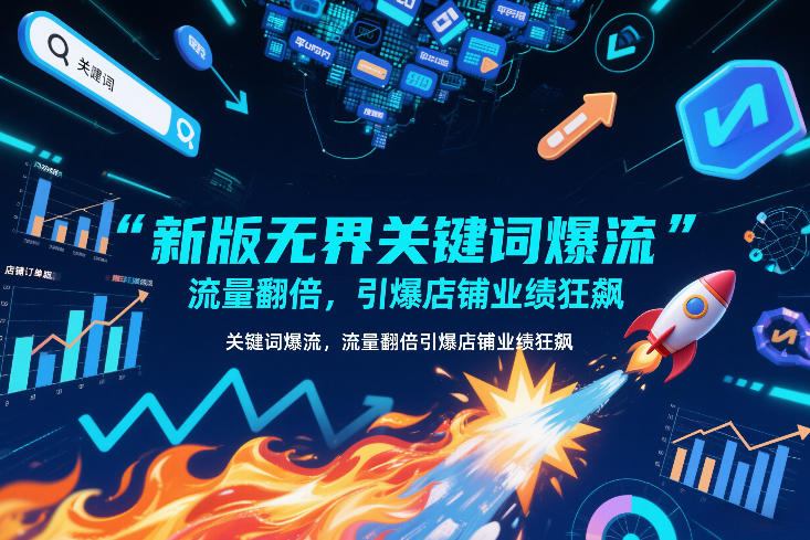 新版无界关键词爆流，流量翻倍，引爆店铺业绩狂飙-网创联盟云网创