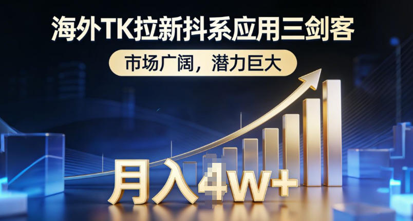 海外TK拉新抖系应用三剑客，市场广阔，潜力巨大，月入1w+-网创联盟云网创