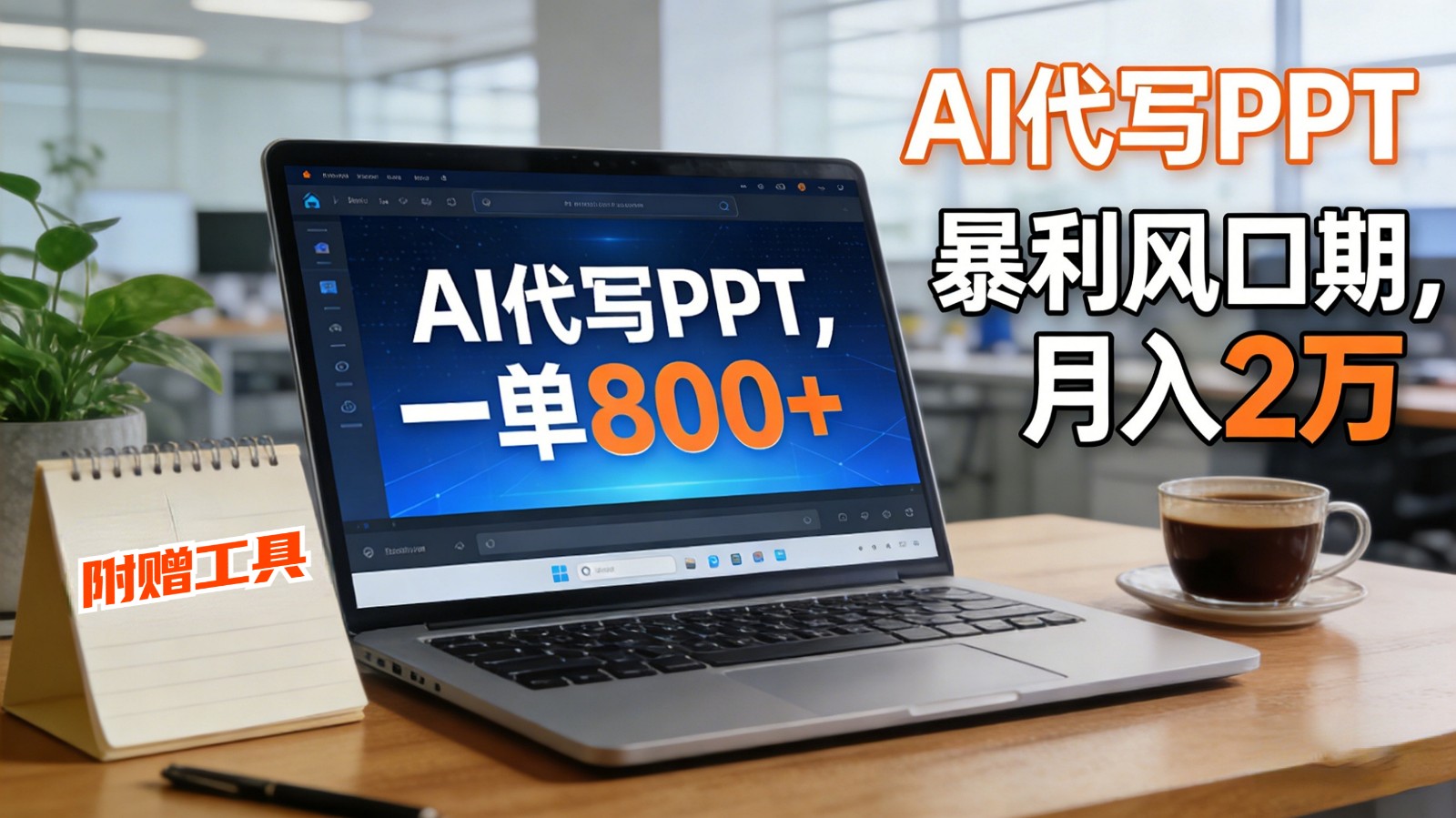 AI 代写做 PPT！一单狂赚 800+，风口期月入 2 万(工具 + 提示词直接送)-网创联盟云网创