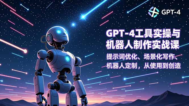 GPT-4工具实操与机器人制作实战课：提示词优化、场景化写作、机器人定制，从使用到创造-网创联盟云网创