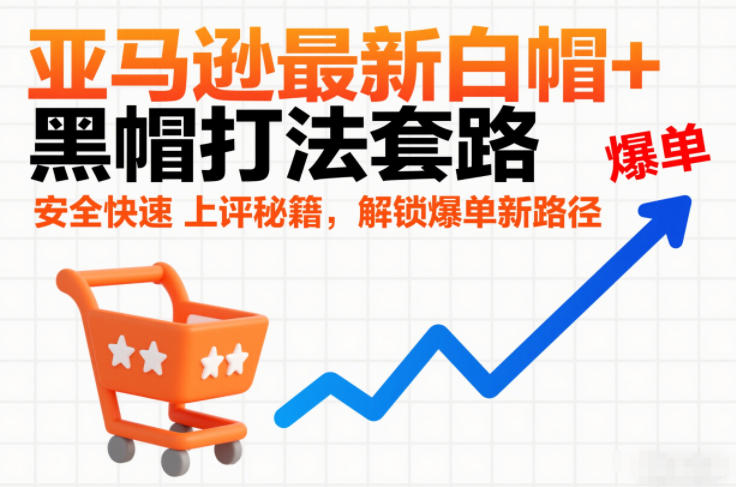 亚马逊最新白帽+黑帽打法套路，安全快速上评秘籍，解锁爆单新路径-网创联盟云网创