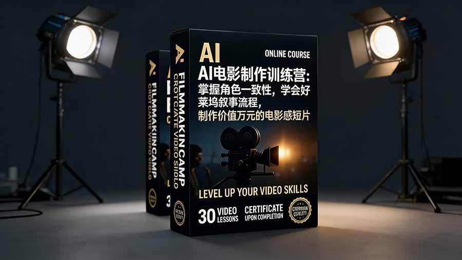 AI电影制作训练营：掌握角色一致性，学会好莱坞叙事流程，制作价值万元的电影感短片-网创联盟云网创