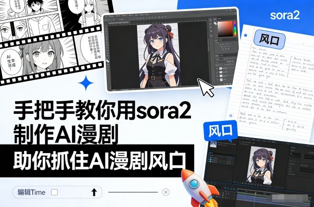 手把手教你用sora2制作AI漫剧，助你抓住AI漫剧风口-网创联盟云网创
