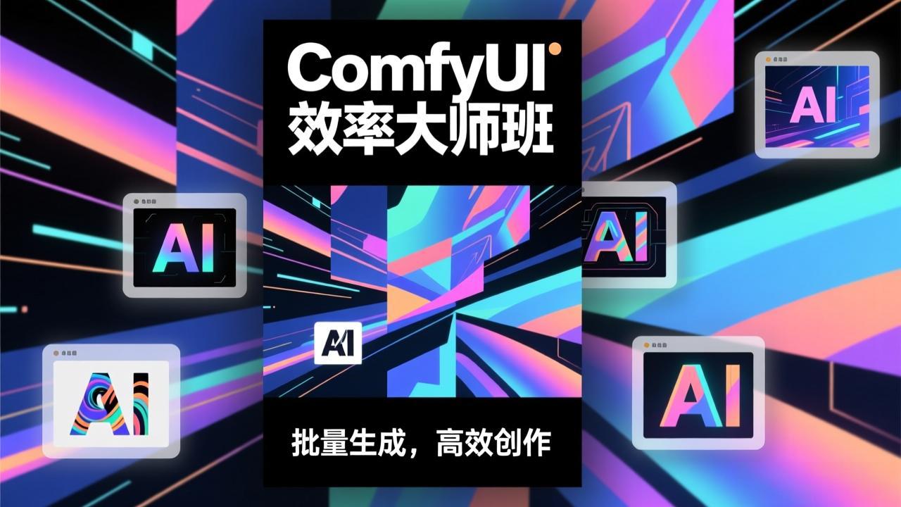 ComfyUI效率大师班：工作流搭建，批量生成，将个人AI出图效率提升5-10倍，月接单收入1-3万-网创联盟云网创