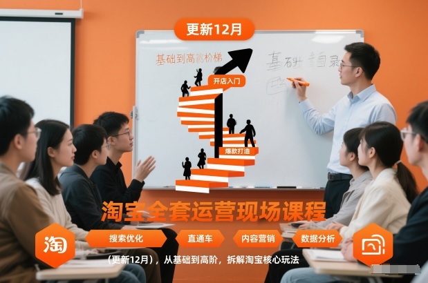 淘宝全套运营现场课程(更新26年1月)，从基础到高阶，拆解淘宝核心玩法-网创联盟云网创