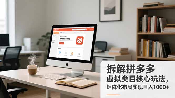 拆解拼多多虚拟类目核心玩法，矩阵化布局实现日入1000+-网创联盟云网创