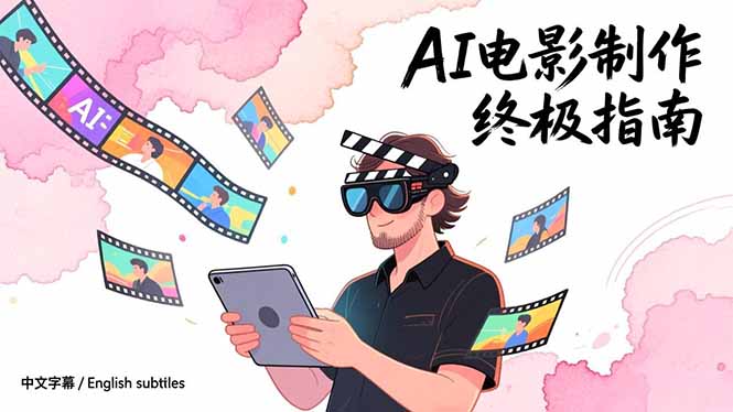 AI电影制作终极指南：从创意到成片，系统掌握智能影视全流程实战课(中英字幕-网创联盟云网创