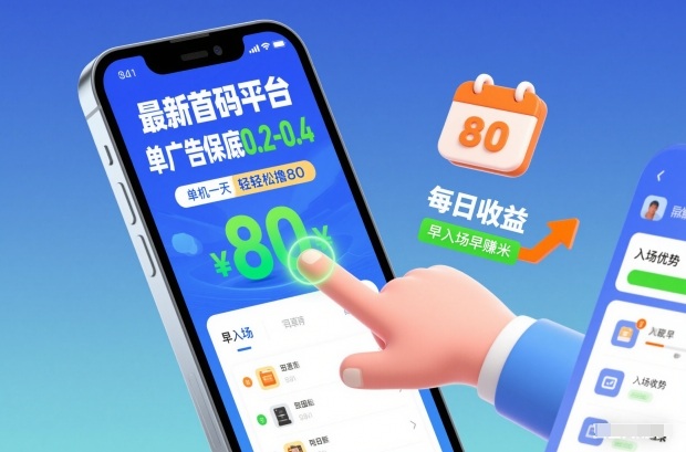 最新首码平台，单广告保底0.2-0.4，单机一天轻松撸80，早入场早賺米【揭秘】-网创联盟云网创