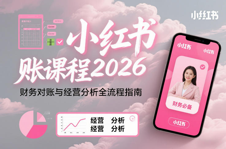 小红书对账课程2026，财务对账与经营分析全流程指南-网创联盟云网创