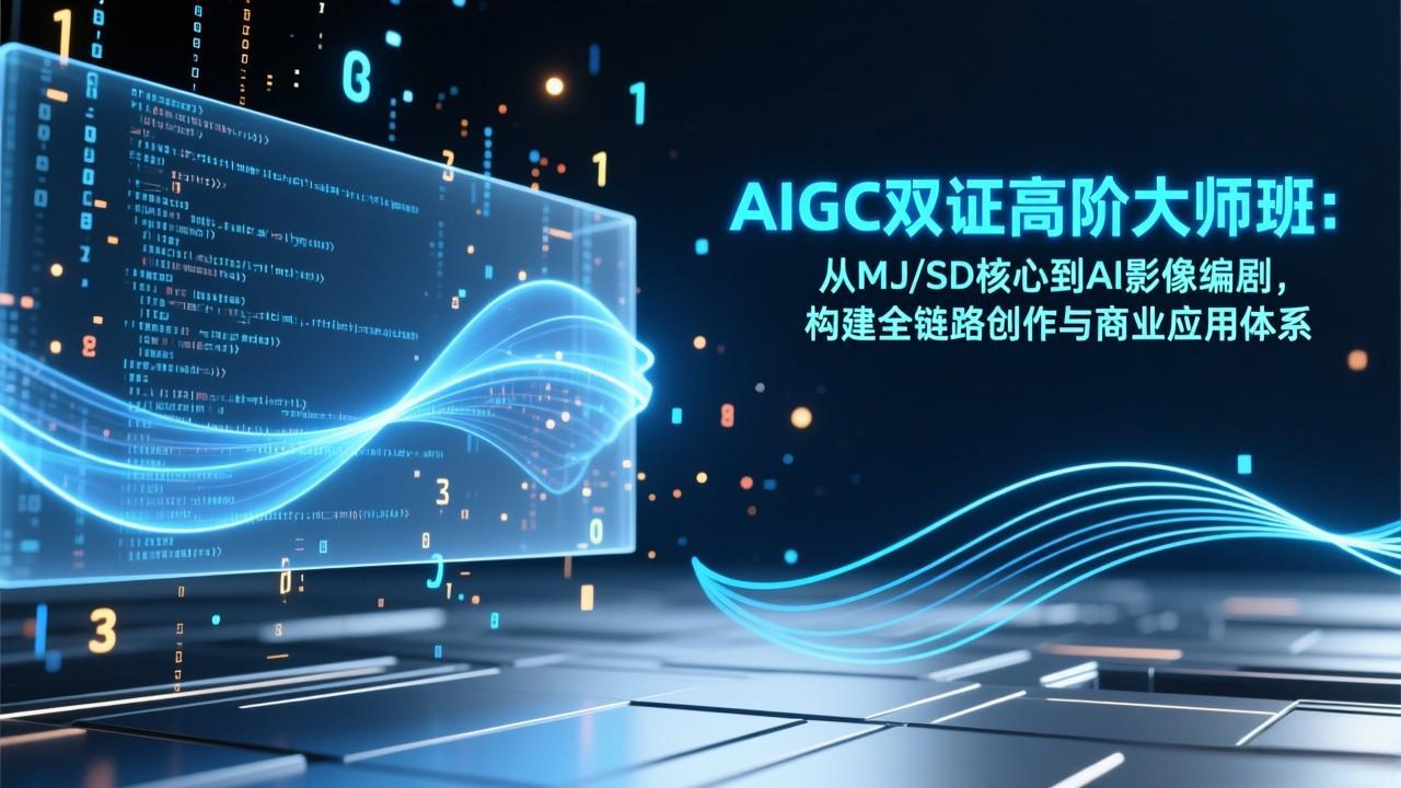 AIGC双证高阶大师班：从MJ/SD核心到AI影像编剧，构建全链路创作与商业应用体系-网创联盟云网创