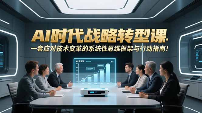 AI时代战略转型课：一套应对技术变革的系统性思维框架与行动指南！-网创联盟云网创